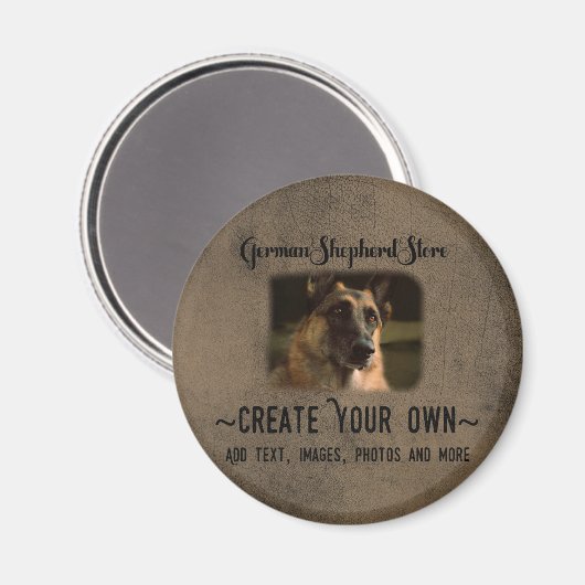 独自のドイツの羊飼いのフォトマグネットを作成 マグネット (正面/裏面)