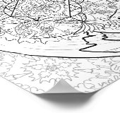 独自のドラゴンマンダラを色付け ポスター (角)