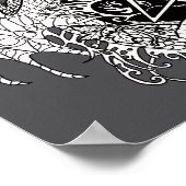 独自のドラゴン星形五角形 ポスター (角)