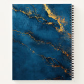 独自のネイビーブルーと金ゴールド切りノートブックの作成 ノートブック (裏面)