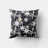 独自のハイゲシルバー、ホワイト、金ゴールド星を作成 クッション (裏面)