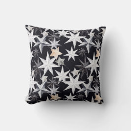 独自のハイゲシルバー、ホワイト、金ゴールド星を作成 クッション