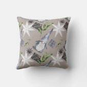 独自のハイゲシルバー、ホワイト、金ゴールド星を作成 クッション (裏面)