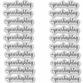 独自のハッシュタグカスタムを作成パーソナライズされたする シール (正面)