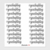 独自のハッシュタグカスタムを作成パーソナライズされたする シール (シート)