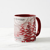 独自のハッピーなクリスマスカスタムデザインを作成 マグカップ (正面右)
