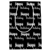 独自のハッピーバースデー名の作成 ミディアムペーパーバッグ (正面)