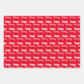 独自のハッピーバースデー名の作成 ラッピングペーパーシート (正面3)