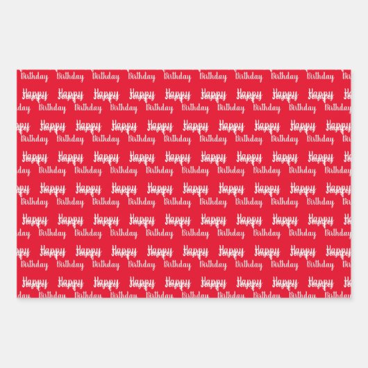 独自のハッピーバースデー名の作成 ラッピングペーパーシート (正面2)
