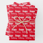 独自のハッピーバースデー名の作成 ラッピングペーパーシート (インサイチュ)