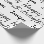 独自のハッピーバースデー名の作成  ラッピングペーパー (角)