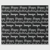 独自のハッピーバースデー名の作成 ラッピングペーパー (フラット)