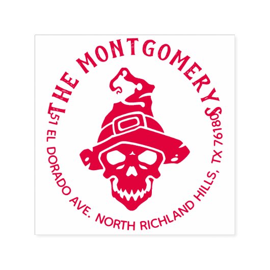 独自のハロウィーン差出人住所の作成 セルフインキングスタンプ (デザイン)