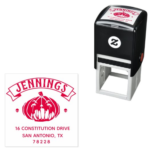 独自のハロウィーン差出人住所の作成 セルフインキングスタンプ (インサイチュ)