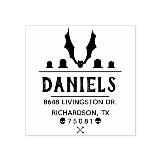 独自のハロウィーン差出人住所の作成 ラバースタンプ (インプリント)