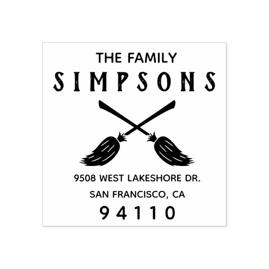 独自のハロウィーン差出人住所の作成 ラバースタンプ (インプリント)