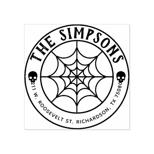 独自のハロウィーン差出人住所の作成 ラバースタンプ (インプリント)