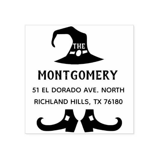 独自のハロウィーン差出人住所の作成 ラバースタンプ (インプリント)