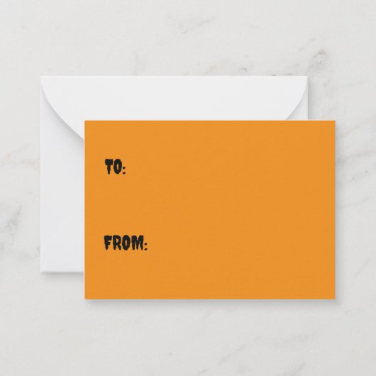 独自のハロウィーン教室を作成する ノートカード (裏面)