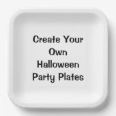 独自のハローウィンパーティデコルZazzleを作成 ペーパープレート (正面)