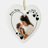 独自のハートの作成フォトオーナメント セラミックオーナメント (右)