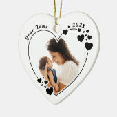 独自のハートの作成フォトオーナメント セラミックオーナメント (左)