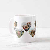 独自のハートシェイプフォトコラージュの作成 コーヒーマグカップ (正面左)