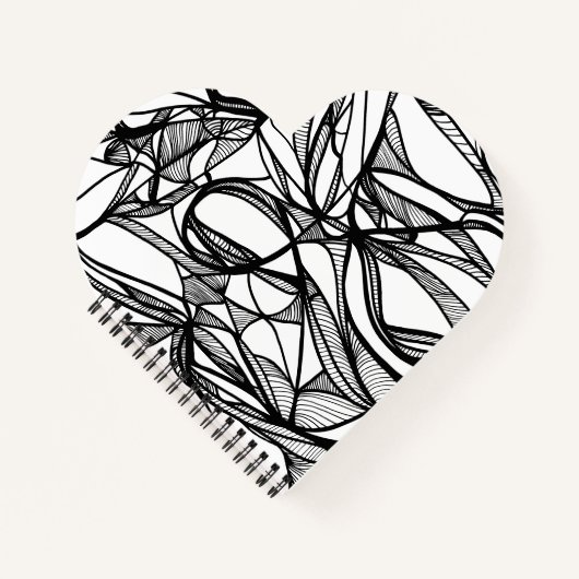 独自のハートノートブックの色#2: DIYおもしろいの色付け ノートブック (正面)