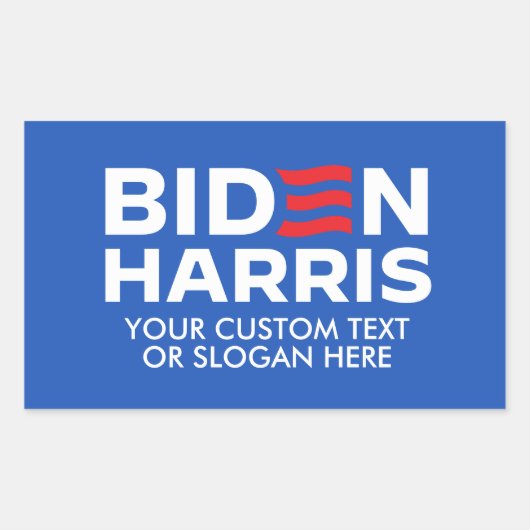 独自のバイデン氏Harris 2024を作成 長方形シール (正面)