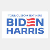 独自のバイデン氏Harris 2024を作成 長方形シール (正面)
