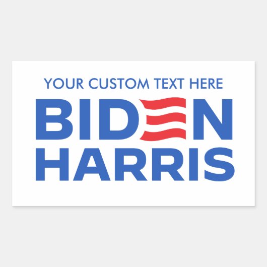 独自のバイデン氏Harris 2024を作成 長方形シール (正面)