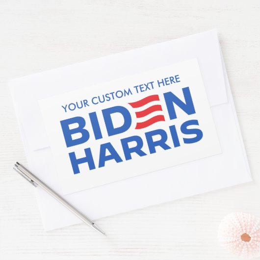 独自のバイデン氏Harris 2024を作成 長方形シール (封筒)