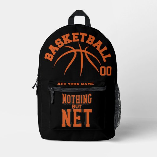 独自のバスケットボールバックパックパーソナライズされたを作成する プリントバックパック (正面)