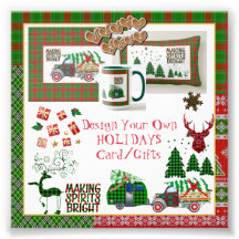 独自のバッファロープレイドホリデーカード/ギフトを作成する