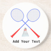 独自のバドミントンプレーヤーを作成 コースター (正面)