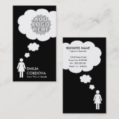 独自のバブルを作考え成する 名刺 (正面/裏面)