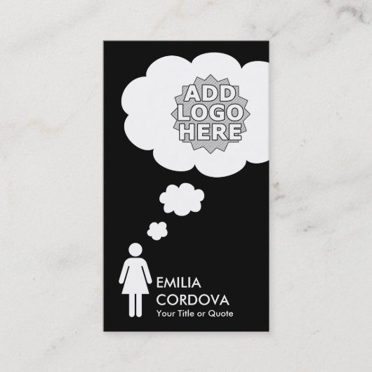 独自のバブルを作考え成する 名刺 (正面)