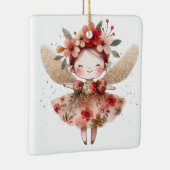 独自のバラエンジェルをきらめく作成 セラミックオーナメント (右)