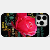 独自のバラ色の言葉を作成する美しい幻想的 Case-Mate iPhoneケース (裏面 (横))