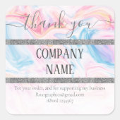 独自のバラ金ゴールドスクエアビジネスラベルの作成 スクエアシール (正面)