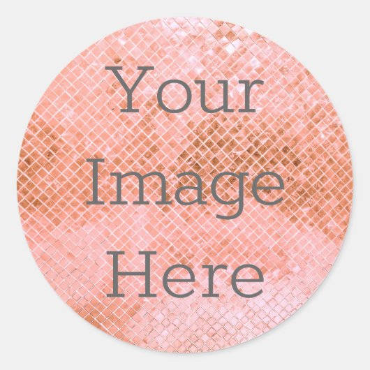 独自のバラ金ゴールドダイヤモンドタイル箔のフェイク作成 ラウンドシール (正面)