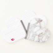 独自のバラ金ゴールド大理石空白のテンプレート ノートブック (内部)