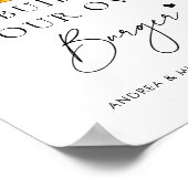 独自のバーガーバーの結婚看板を作成 ポスター (角)