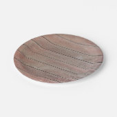 独自のバーンウッ素朴ド誕生日 ペーパープレート (アングル)