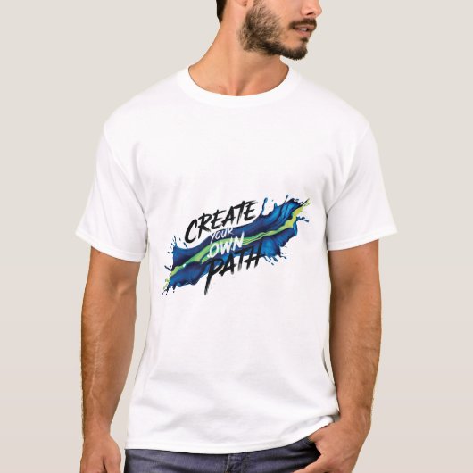 独自のパスを作成する鮮やか感動的デザイン Tシャツ (正面)