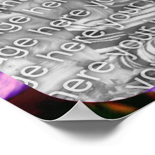 独自のパスクの花枠の写真を作成 ポスター (角)