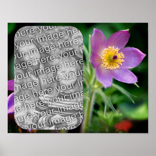 独自のパスクの花枠の写真を作成 ポスター (正面)