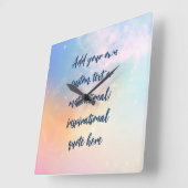 独自のパステルを作成やる気を起こさせる引用文 スクエア壁時計 (傾斜)