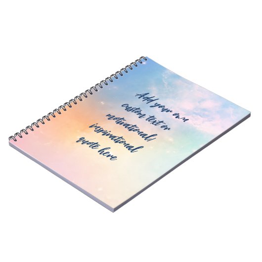 独自のパステルを作成やる気を起こさせる引用文 ノートブック (左側)