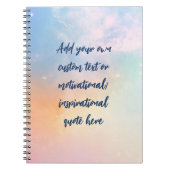 独自のパステルを作成やる気を起こさせる引用文 ノートブック (正面)